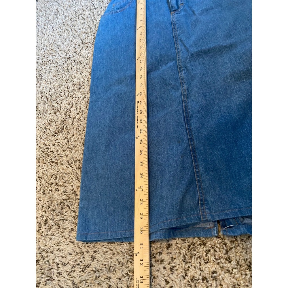 Vintage Ralph Lauren Denim Maxi Skirt Womens 10/12 Blue High Waist Cotton USA - Picture 5 of 8